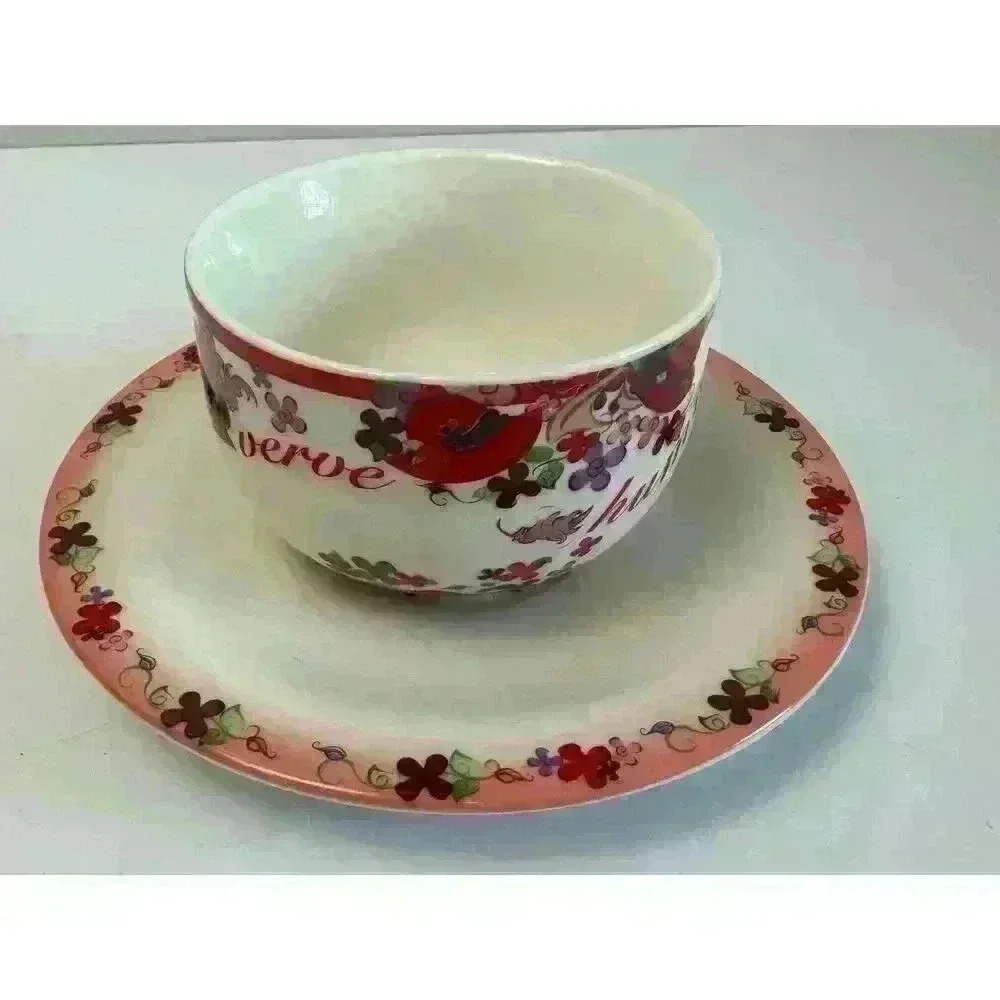 2004 PAUL CARDEW TEA FOR ONE PINK CHINTZ RED HAT SOCIETY CUP & SAUCER - Picture 4 of 10